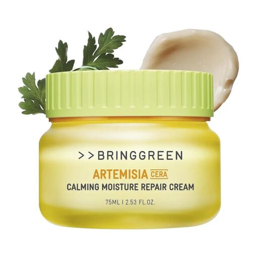 BRING GREEN Artemisia Cera Calming Moisture Repair Cream | Vegan Daily Skincare for Redness Relief, Soothing & Hydrating Sensitive Skin, Irritated Skin, Moisturizer for Dry, Oily Skin Repair