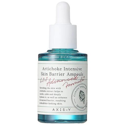 AXIS-Y Artichoke Intensive Skin Barrier Ampoule 30 ml / 1.01 fl, oz | Soothing Serum Irritated skin, Treatment, Centella Asiatica, Korean Skincare