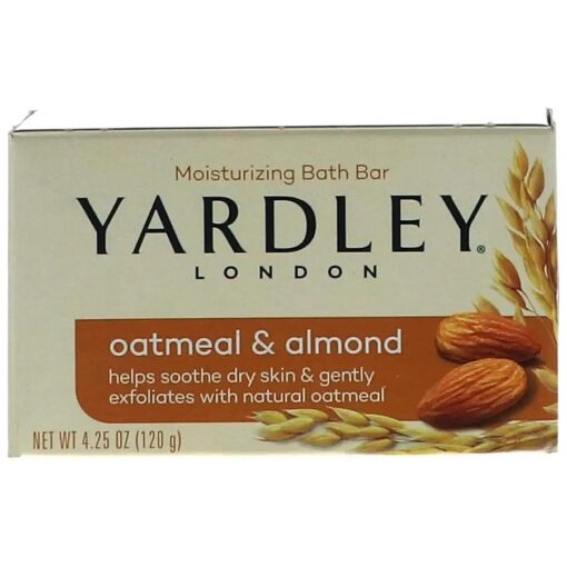 Yardley London Oatmeal and Almond Naturally Moisturizing Bath Bar, 4.25 oz, ( Pack of 12 )