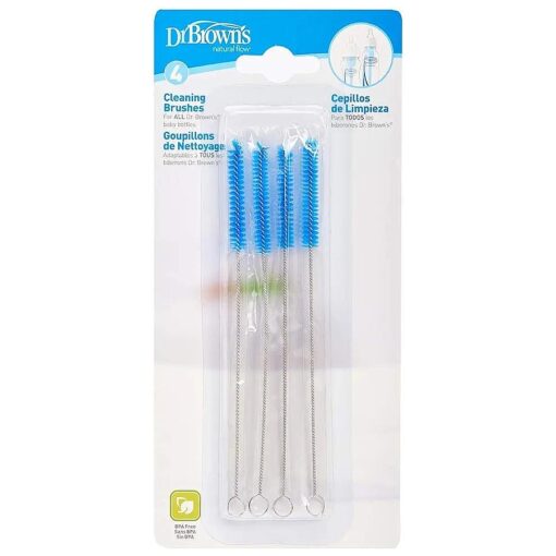 Dr. Brown 's Natural Flow Cleaning Brush- Assorted Color ( 4-Count/Single Pack )