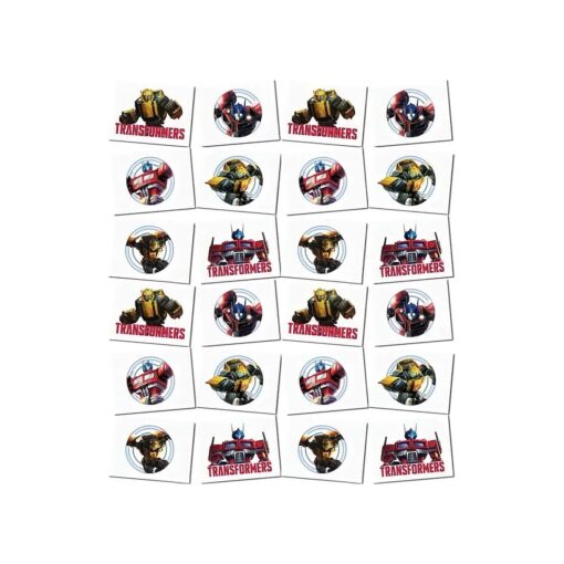 Unique Transformers Temporary Tattoos - Assorted Designs, 24 Pcs