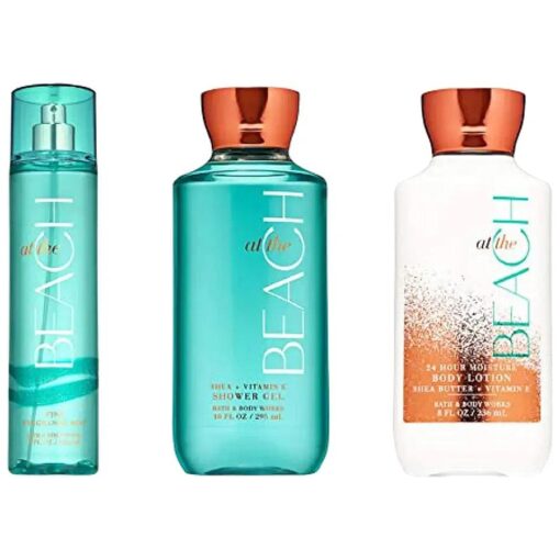 Bath & Body Works ~ Signature Collection ~ At The Beach ~ Shower Gel ~ Fine Fragrance Mist & Body Lotion ~ Trio Gift Set