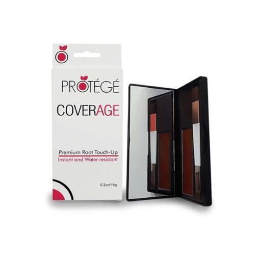 Protege Root Touch Up - CoverAge - Premium Temporary Concealer Water-Resistant Powder - All Day Cover Up Hair Color for Roots to Keep the Gray Away Instantly - Auburn