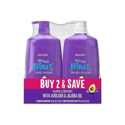 Aussie Miracle Moist Shampoo & Aussie Miracle Moist Conditioner, 26.2 Fl Oz ( Pack of 2 )