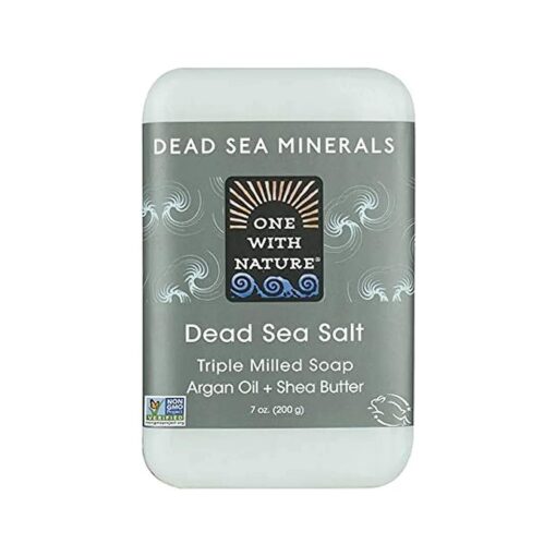 One With Nature Dead Sea Mineral Soap, Dead Sea Salt, 7-Ounces ( Pack of 6 )