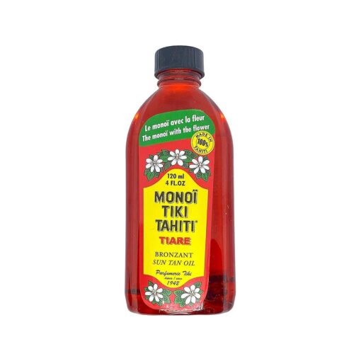 Monoi Tiki Tahiti Rouge Tiare Body Suntan Bronzant Coconut Oil