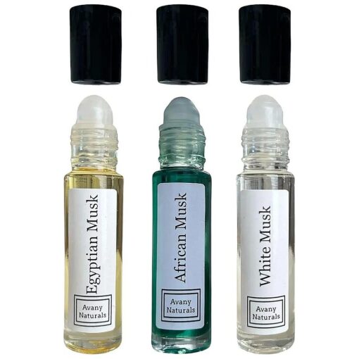 Scented Body Oil - Egyptian Musk Oil, African Musk Body Oil, White Musk - Roll On Perfume For Women, Travel Size Cologne For Men, Fragrance Oil For Skin