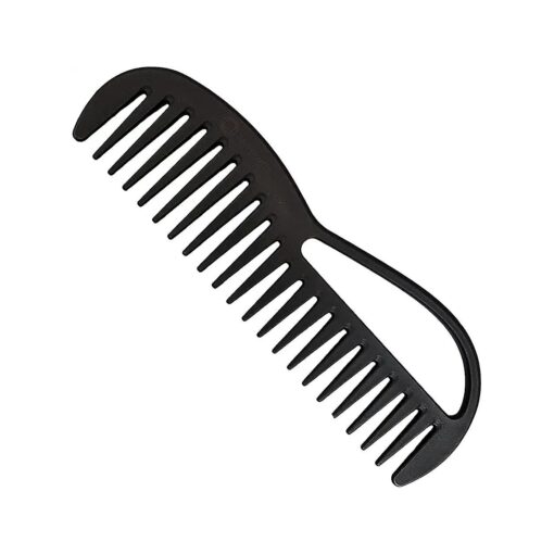 Pink Pewter Authentic `` Never Let Go" Carbon Fibre Static Free Hair Detangling and Styling Comb for Smooth Detangling, Easy Handling, Heat and Chemical Resistant ( Black )