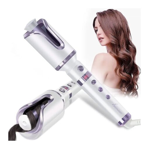 Auto Hair Curler, Automatic Curling Iron Wand with 1" Large Rotating Barrel & 6 Temps & 3 Timer Settings, Curling Iron with Dual Voltage, Auto Shut-Off, Fast Heating Spin Iron for Hair Styling