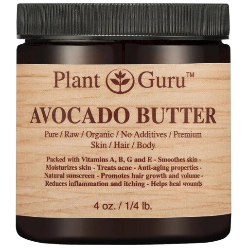 Avocado Body Butter 4 oz, 100 % Pure Raw Fresh Natural Cold Pressed, Skin, Hair, Nail Moisturizer, DIY Creams, Balms, Lotions, Soaps .