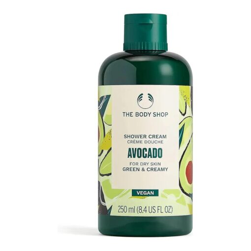 The Body Shop Avocado Shower Cream, for Dry Skin - Cleanses and Nourishes - Vegan - 8.4oz