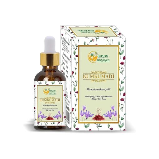 Kumkumadi Oil Pure Ayurveda Face Oil with Saffron, Serum Face Moisturizer 26 Herbs 30 Ml