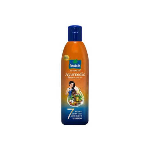 Parachute Advansed Ayurvedic Coconut Hair Oil with Basil ( Tulsi ), Aloe vera, Flax seed, Gooseberry ( Amla ) |25 Ayurvedic Ingredients | Controls Hair Fall, Dandruff, Hair Thinning|6.4 Fl.oz