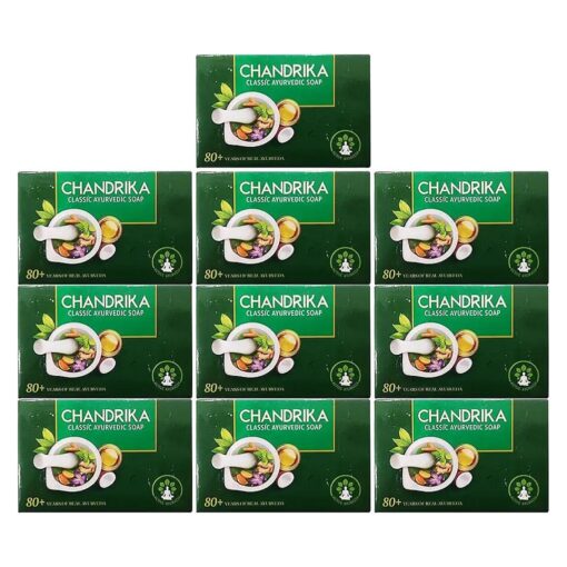 Chandrika Soap Ayurvedic Herbal And Vegetable Oil Soap - 2.64 Oz - Case Of 10