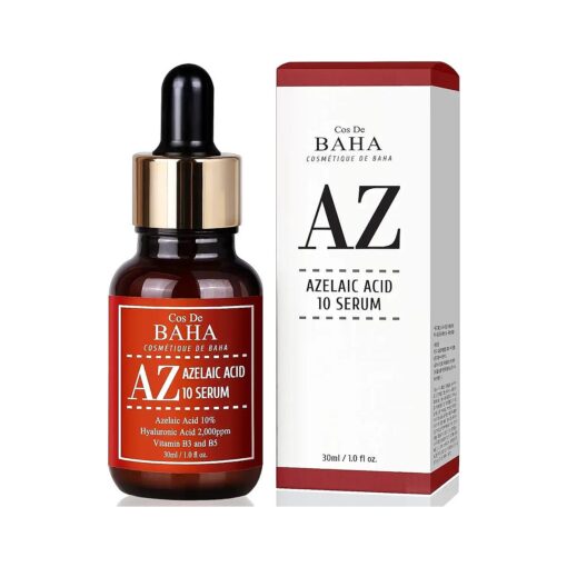 Azelaic Acid 10 % Facial Serum with Niacinamide - Fast Rosacea Skin Care Product + Reduce Cystic Acne Scar + Redness Relief Face + Pimple Pigmentation Blackhead, 1 Fl Oz ( 30ml )