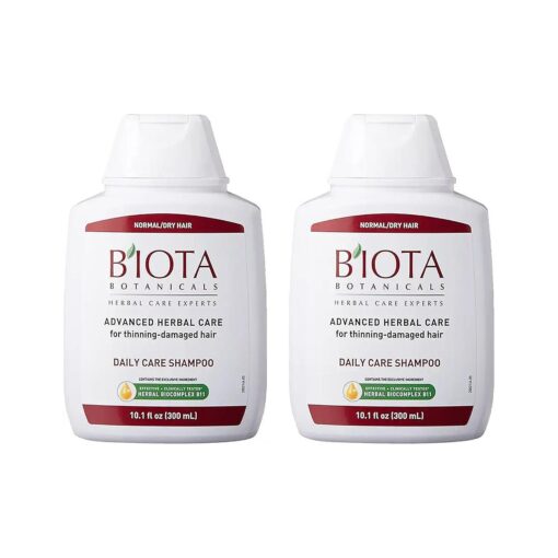 B'IOTA Botanicals Herbal Care Experts Daily Care Shampoo For Normal/Dry Thinning Hair 10.1 oz ( Pack of 2 )