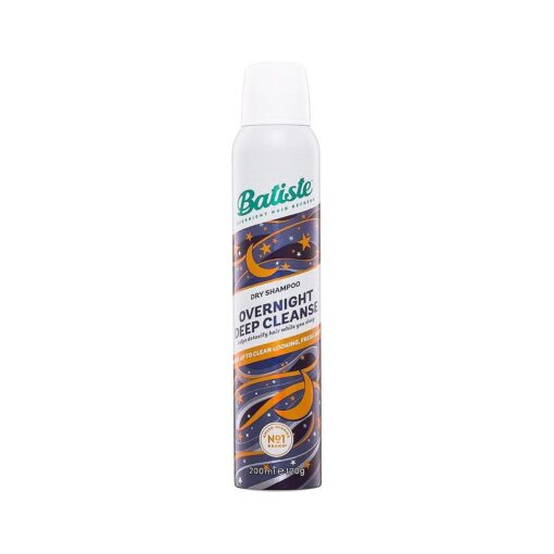 Batiste Overnight Deep Cleanse 200ml, Leave-In Deep Cleansing Dry Shampoo for Overnight Use, Absorbs Oil for Clean Looking Fresh Hair Overnight