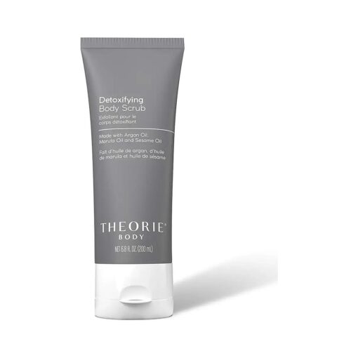 Theorie Charcoal Bamboo Body Scrub- Detoxifying Exfoliation, Micro Partials Gently Reveal Glowing Skin, Jojoba Oil, Sweet Almond Oil, and Sesame Oil Restore Moisture, 200 mL