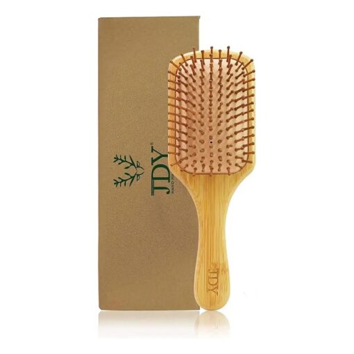 Brush Natural Bamboo Hair Brush Paddle Hairbrush For Women, Men and Kids Curly Straight Wavy Thick Long Hair for better Scalp Massage