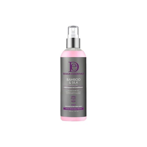 Design Essentials Bamboo & Silk HCO Leave-In Conditioner for Thermal Protection and Strength, 8 Fl Oz .