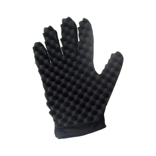 Airlxf Magic Curly Sponge Gloves, Curl Hair Sponge Gloves Tutorial for Barbers Wave Black Twist Brush Styling Tool Hair Brush Sponge Gloves