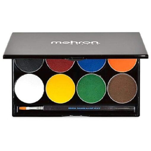 Mehron Paradise Basic Face Paint Palettes, 8 Colors