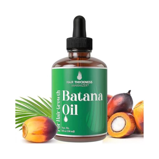 Batana Oil for Hair Growth, With Jamaican Black Castor, Pumpkin Seed Oil, Rosemary Oil, Vegan Thickening, Moisturizing, Strengthening Serum For Women, Men, Scalp Treatment For Weak, Dry Hair 1oz