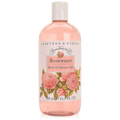 Bath and Shower Gel, Rosewater, 16.9 Fl Oz