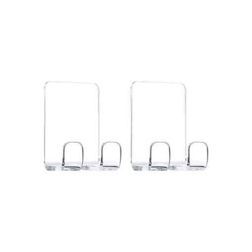 Razor Holder Hooks Shower Hook with Acrylic Adhesive for Razor Bathroom Kitchen Organizer for Razor Plug Towelrazor Hooks ( Acrylic Razor holder-2pcs )