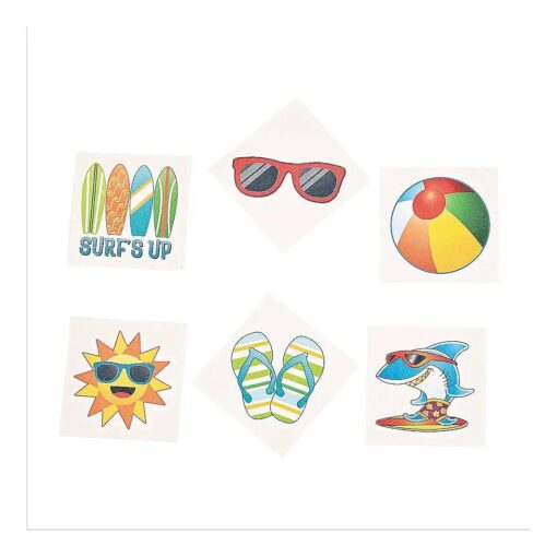 BEACH FUN TATTOOS ( 72PC ) - Apparel Accessories - 72 Pieces