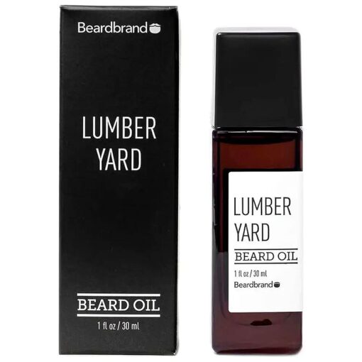 Beardbrand Lumber Yard Mens Beard Oil - Beard Conditioner - Beard Softener for Men 's Grooming with Sandalwood & Cedar Oil Scent for Soft and Smooth Beard & Skin - 1 fl oz