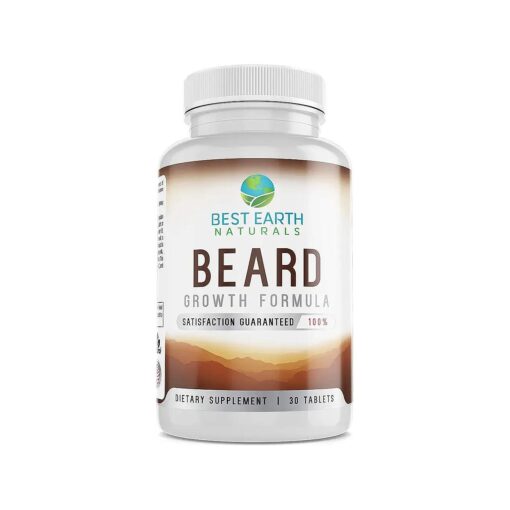 Beard Growth Formula for Men Vitamins, Nutrients, Biotin, Saw Palmetto, and PABA for Facial Hair Growth 30 Count