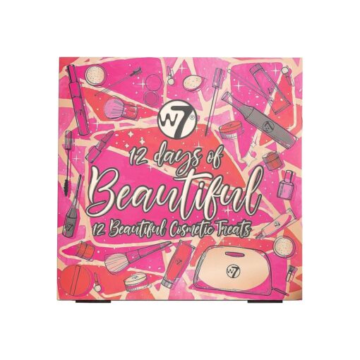 W7 12 Days of Beautiful Advent Calendar Gift Set 2023-12 Individually Boxed Makeup & Cosmetic Surprises - Cruelty Free, Perfect Christmas Holiday Stocking Filler For Teenagers, Daughter