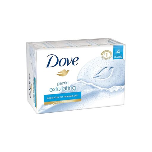 Dove Beauty Bar for Softer Skin Gentle Exfoliating More Moisturizing Than Bar Soap, 3.75 Ounce ( Pack of 4 )