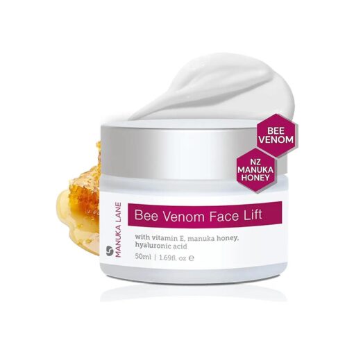 Natural Bee Venom Face Lift Treatment Cream with Active Manuka Honey, Shea, Cocoa Butter, and Jojoba - Nature 's Most Powerful Solution !