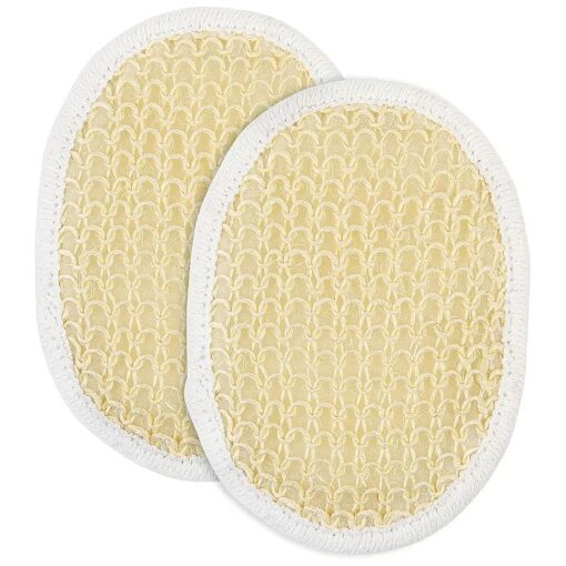 Soft Weave Facial and Body Pad, Gentle Face Exfoliator Loofah, Sisal Cleanser Sponge ( 2 Pack )