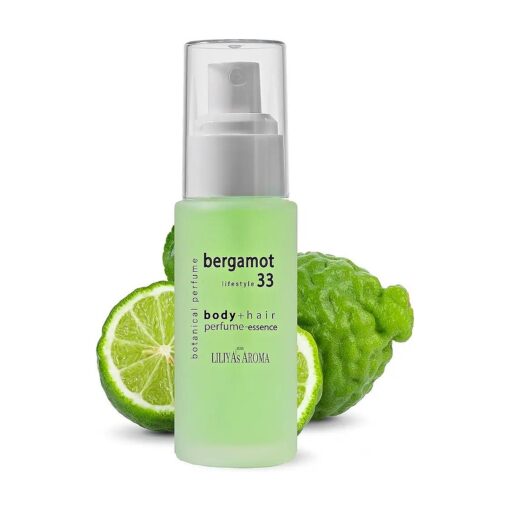 Liliya 's Aroma Bergamot 33 Essence Perfume, Calabrian Bergamot, Pink Grapefruit & Vetiver Essential Oils, Gourmand Scent 1.8 Fl Oz