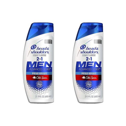 Head & Shoulders Shampoo and Conditioner 2 in 1, Anti Dandruff Treatment and Scalp Care, Old Spice Pure Sport for Men, 23.7 fl oz, Twin Pack