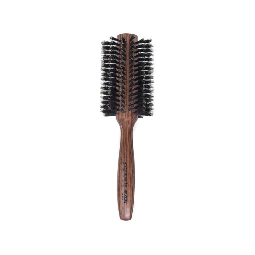 Spornette Deville Round Brush, Large 100 % Boar Bristle Hair Brush - 2.5 Inch, For Styling, Curling & Blowouts - Adds Shine, Volume & Lift to Medium & Long Hair Lengths