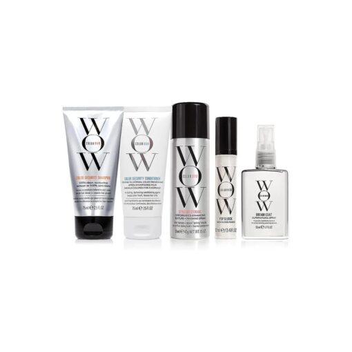 COLOR WOW Best Vacay Hair Ever Travel Kit Includes Shampoo, Conditioner, Dream Coat, Style on Steroids, and Pop + Lock, These key essentials are exactly what you need to fix frizz on the go