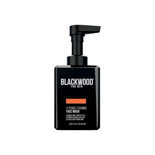 Blackwood For Men X-Punge Foaming Face Wash - Organic & Natural Acne Facial Cleanser For Oily to Normal Skin - Deep Cleanse for Exfoliation - Paraben Free, Sulfate Free, & Cruelty Free ( 4.55 oz )