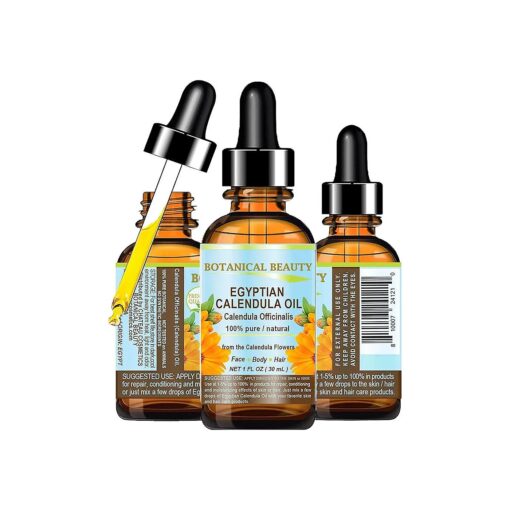 CALENDULA OIL Egyptian Calendula Officinalis Marigold Oil Pure Natural for FACE, SKIN, BODY, HAIR, NAILS 1Fl.oz.- 30 ml Skin Moisturizer Oil