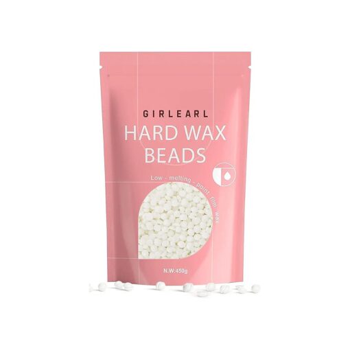 1lb Wax Beads for Hair Removal - Unscented Hard Wax Beads Refill for Professional Full Body Waxing - Ideal for Facial, Brazilian Bikini, Legs, and Underarms at Home for Women and Men ( White )