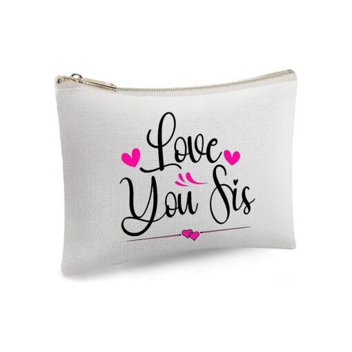 Sister Gifts from Sisters, Gifts for Sister, Birthday Gifts for Sister, Sister Makeup Bag Gift, Love You Sis