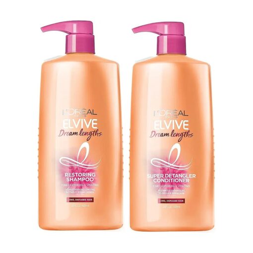 L'Oreal Paris Elvive Dream Lengths Shampoo and Conditioner Kit, Paraben Free, 1 kit