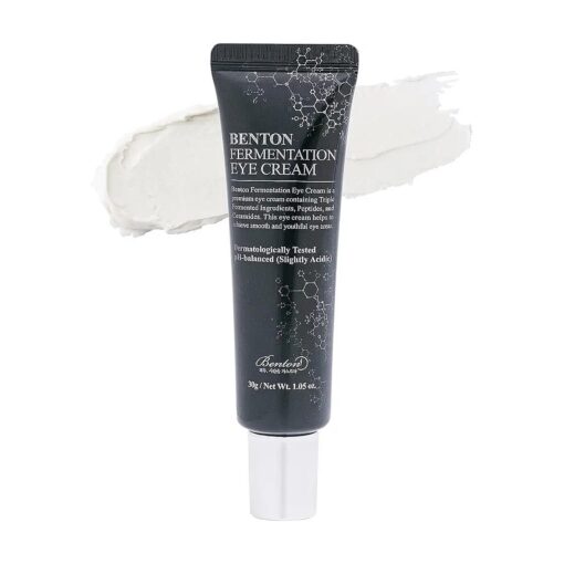 BENTON Fermentation Eye Cream 30g ( 1.05 oz, ) - Galactomyces & Bifida Ferment Anti-Wrinkle Eye Treatment Cream, Dark Circles & Puffiness & Under Eye Bags