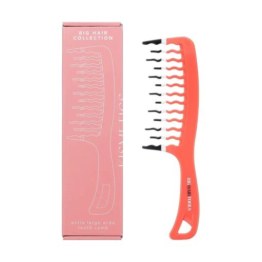 Big Hair Tools, Extra Large Wide Tooth Comb, Wavy Wide Tooth Comb, Big Handle for Firmer Grip, Long Tooth Shower Comb Detangles Curly, Wavy, Thick, or Long Hair