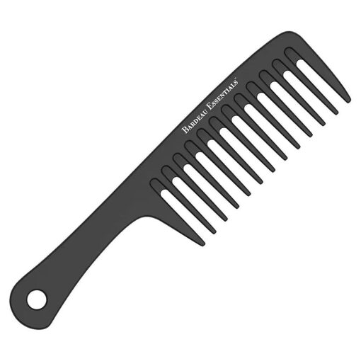 Extra Large Detangler Comb | Wide Tooth Shower Comb with Handle | Big Paddle Comb for Men and Women | Ideal for Everyday Use | Big Tooth Comb for All Hair Types | By Bardeau Essentials ( Black )