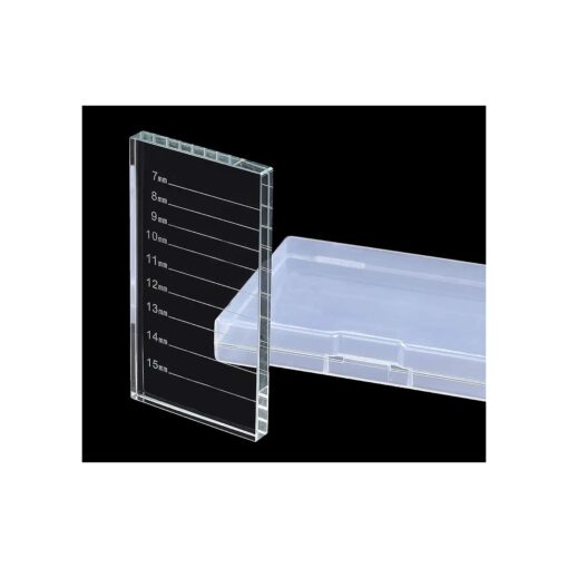 Eyelash Extension Crystal Pallet Lash Holder Tray Bigger Size with Storage Case 4.3x2.4 Inch,7-15 mm