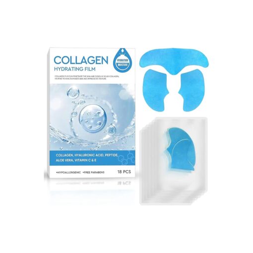 Highprime Collagen Film for Face, Collagen Sheets for Face Dissolve, Bio-Collagen Real Deep Mask, Collagen Essence Tightening Patch, Individual Packaging ( 18 PCS )